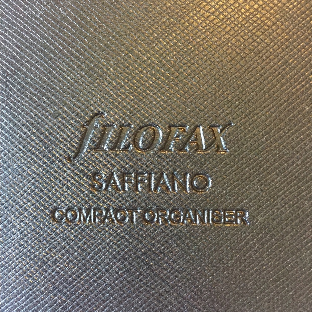 Saffiano Compact Filofax Organizer - Black